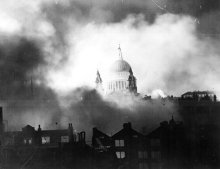 St Paul’s Cathedral during the London Blitz