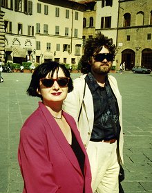 Lynn and Clive in Florence during the filming of the 1995 BBC Everyman documentary ‘Double Exposure’